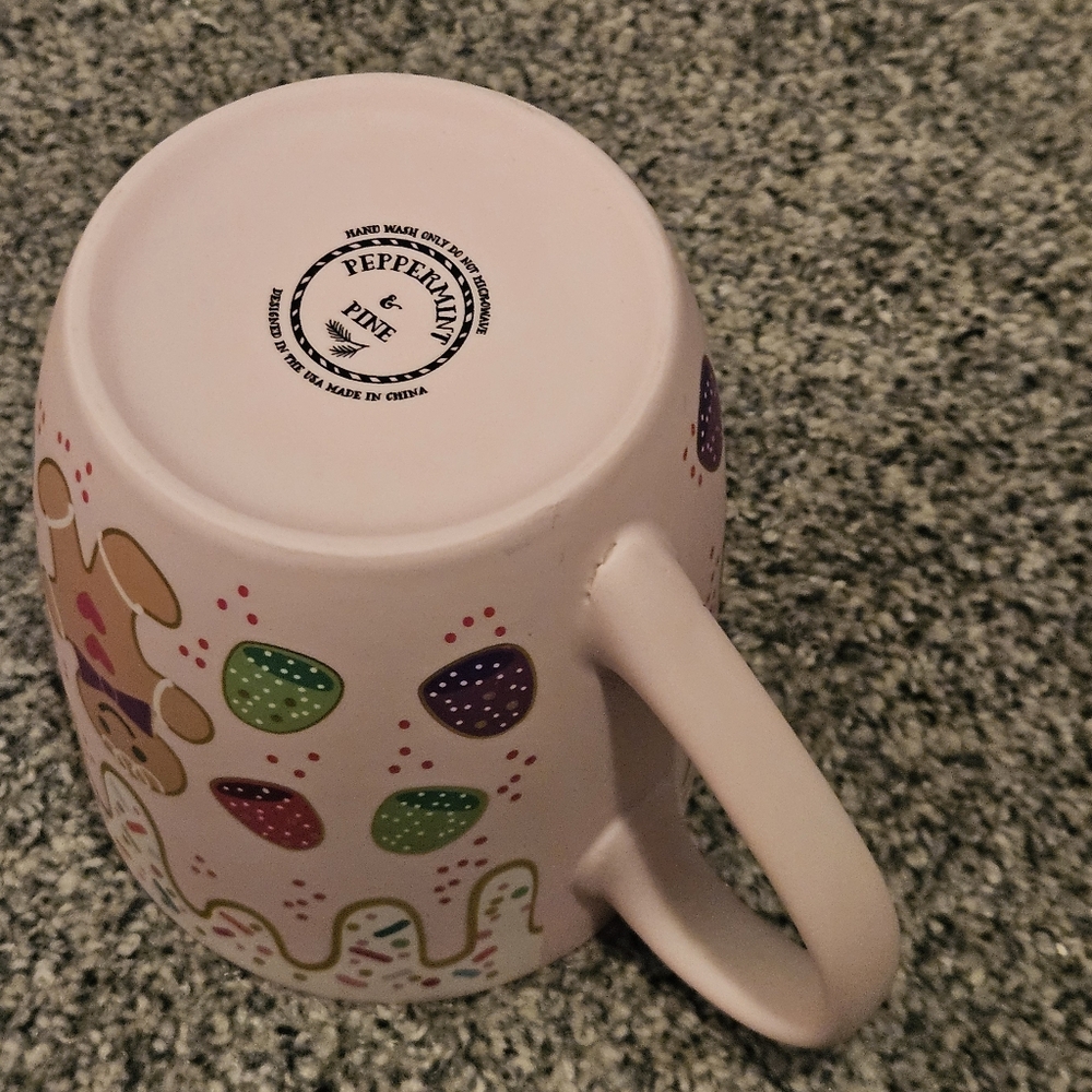 Gingerbread Man Pink Mug With Candy Treats Peppermint & Pine - Picture 2 of 3